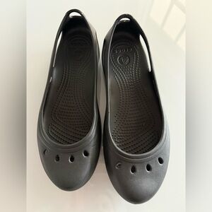 CROCS WOMEN'S KADEE BALLET FLATS COMFORT SHOES BLACK SIZE 9
